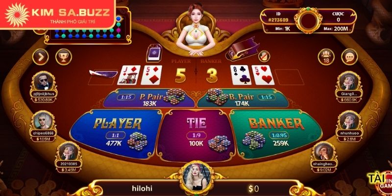 Player cửa người chơi Baccarat Kimsa online