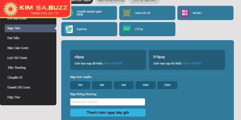 Giao dịch nhanh qua ngân hàng
